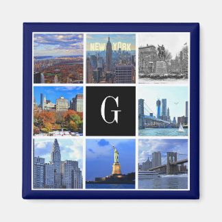 Imán Collage de fotos de imágenes Skyline 8 de la ciuda