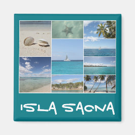Imán Collage de fotos de la Isla Saona