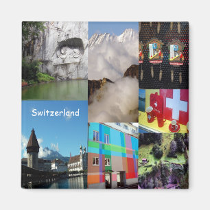 Imán Collage de fotos de verano de Suiza