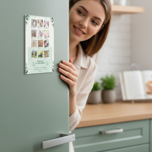 Imán Collage de fotos de viaje de primer año del bebé p