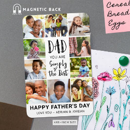 Imán Collage de fotos del Día del Padre personalizado