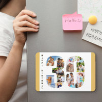 Collage de fotos en número 30 Feliz cumpleaños núm