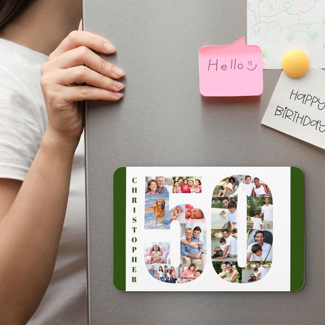 Imán Collage de fotos en número 50 - 50 cumpleaños (Subido por el creador)