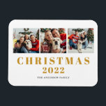 Imán Collage de fotos familiar 2022 de navidades<br><div class="desc">imán de collage de fotos de la familia navidades 2022. Reemplace las fotos con las suyas y cambie el texto.</div>