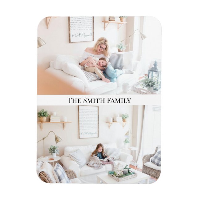 Imán Collage de fotos familiar moderno 2| Diseñar el pr (Vertical)