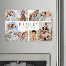 Collage de Fotos Familiares con Nombre Personaliza
