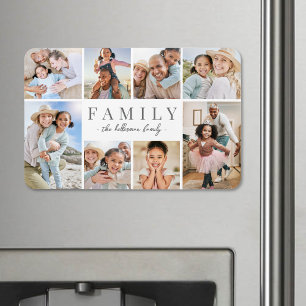 Imán Collage de Fotos Familiares con Nombre Personaliza