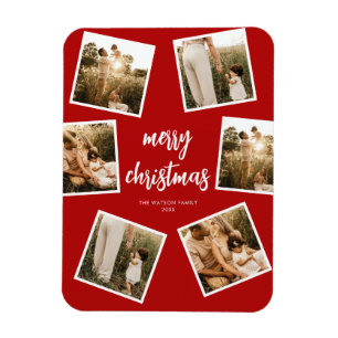 Imán Collage de fotos Feliz Navidad