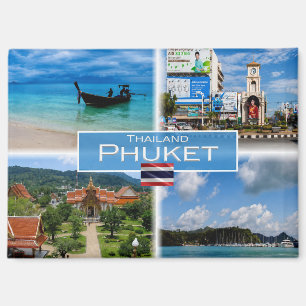 Imán Collage de fotos múltiples de viaje a Phuket Taila