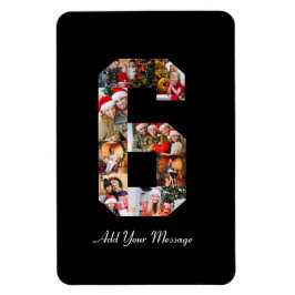 Imán Collage de fotos negro y blanco número 6