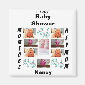 Imán Collage de fotos personalizado Baby Shower 11