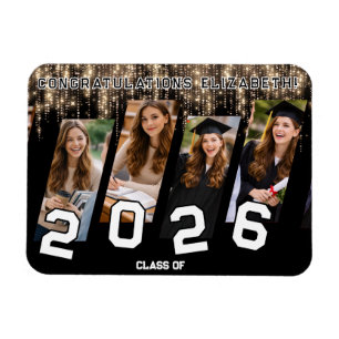 Imán Collage de fotos personalizado para graduación