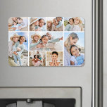 Imán Collage de fotos simple de familia Personalizado<br><div class="desc">Revista fotográfica personalizada para Recuerdos favoritos. Este sencillo y elegante imán fotográfico personalizado es una forma cuidada y elegante de mostrar sus recuerdos favoritos. El diseño incluye espacio para cinco fotos, lo que lo hace perfecto para mostrar momentos familiares, viajes destacados o cualquier instantánea especial que desee mantener cerca. Imprimido...</div>