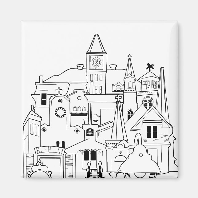 Imán collage de galena illinois (Frente)