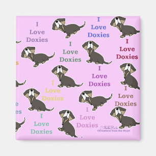 Imán Collage de I Love Doxies