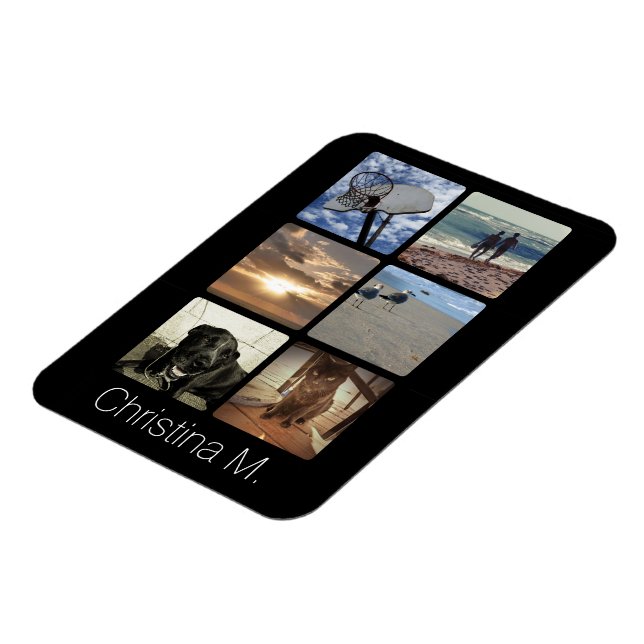 Imán Collage de imágenes de mosaico multifoto personali (Lado Izquierdo)