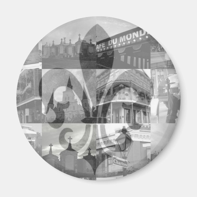 Imán Collage de Nueva Orleans [Magnet] (Frente)