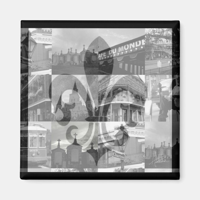 Imán Collage de Nueva Orleans [Magnet] (Frente)