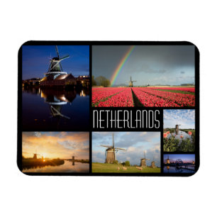 Imán collage de paisajes de Países Bajos foto de viaje