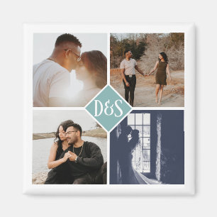 Imán Collage de Personalizados fotográficos monogramado