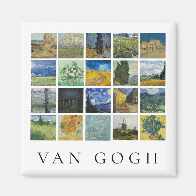 Imán Collage de pintura Bella Artes Vincent Van Gogh (Frente)