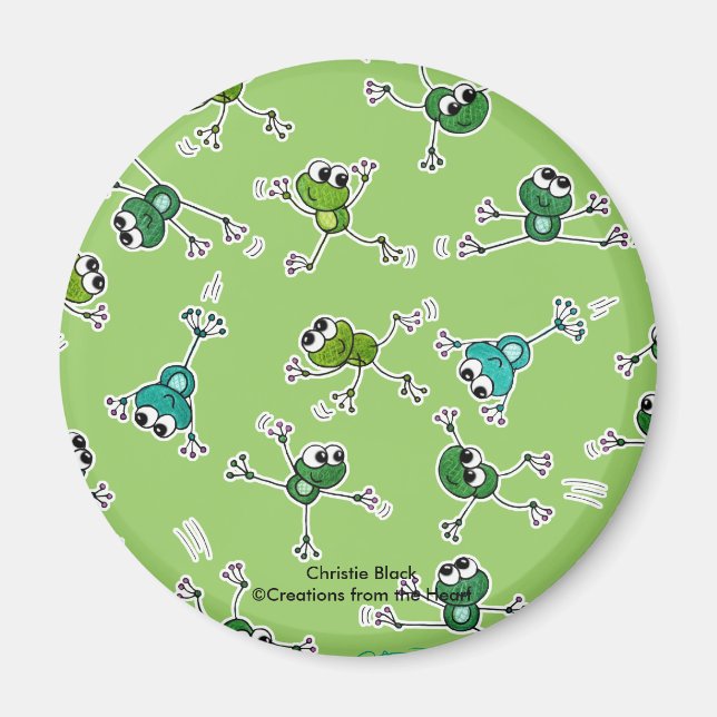 Imán Collage de ranas (Frente)