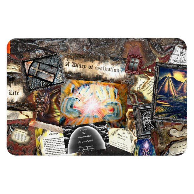 Imán Collage de ruta de vida (Horizontal)