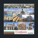 Imán Collage de zBG009 SOFIA Bulgaria, Fridge<br><div class="desc">Aquí encontrarás el recuerdo de tus vacaciones. (zBG009 SOFIA Bulgaria colage Fridge magnet). Amplíe a amigos y familiares con los recuerdos únicos de su gran viaje. Pruébenos. #LeoPepeDesign - bulgaria en europa,  diseño de leopintas,  viajes de turismo fotográfico,  regalo,  imán de nevera con artilugios,  mosaico de collage potpourri.</div>