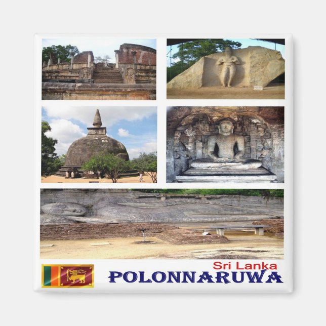 Imán Collage de zLK015 POLONNARUWA, Sri Lanka, Fridge (Frente)