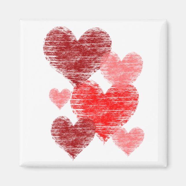 Imán Collage del corazón (Frente)