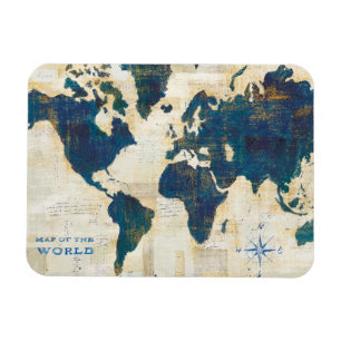 Imán Collage del Mapa Mundial