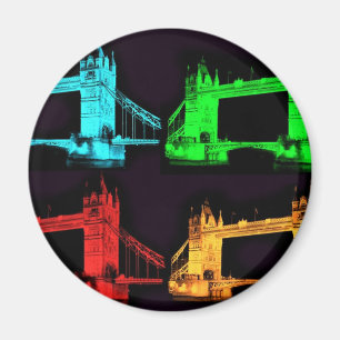 Imán Collage del puente de la torre