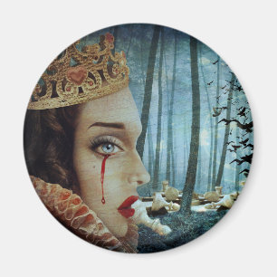 Imán Collage Gótico Surreal Único Reina triste de los c