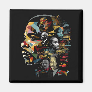 Imán Collage inspirador de líderes de la historia negra