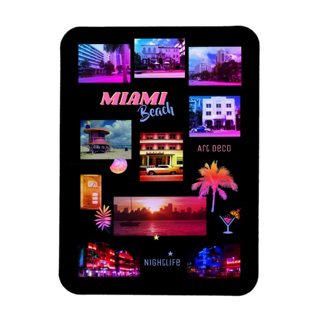 Imán Collage Miami Beach (Vertical)
