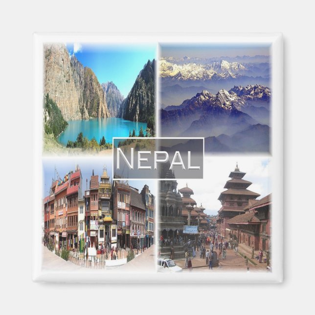 Imán Collage NEPAL de ZNP009, Asia, Fridge (Frente)