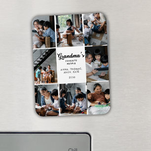 Imán Collage personalizado con 8 fotos y dedicatoria pa