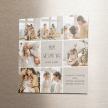 Imán Collage Photo Mom Te Ama || Personalizado<br><div class="desc">Celebra a mamá con este imán dulce y sentimental "We Love You Mom". Personalizar con tus fotos familiares favoritas y crea un aguijón que verá todos los días en el refrigerador, casillero o en la oficina. Perfecto como un pequeño pero significativo regalo del Día de la Madre, sorpresa de cumpleaños...</div>
