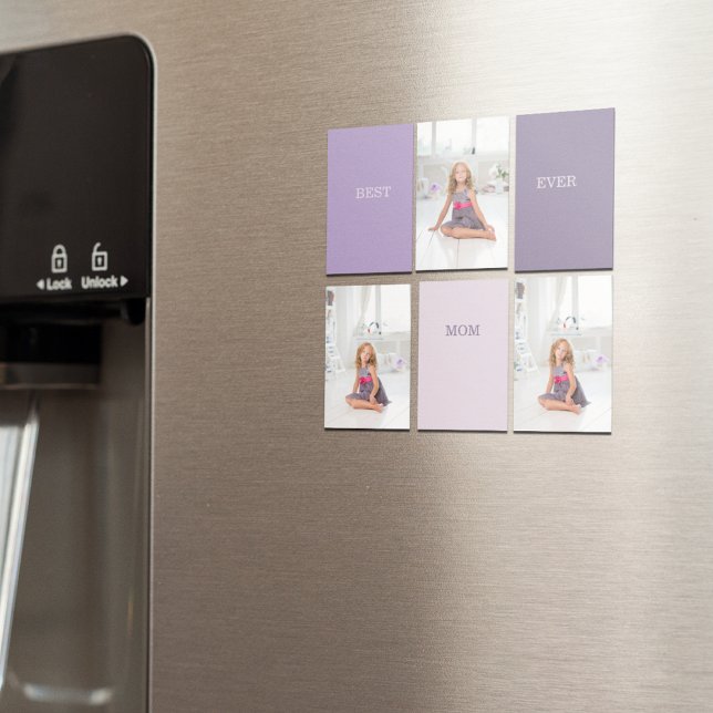 Imán Collage Photo Purple Mejor Regalo De Mamá Nunca (Subido por el creador)