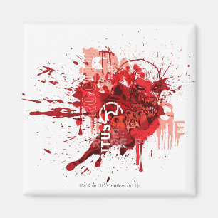 Imán Collage rojo del cuerpo de la linterna