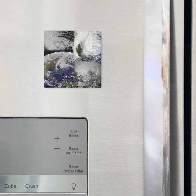 Imán Collage satelital mira el huracán Sandy (In situ (nevera))