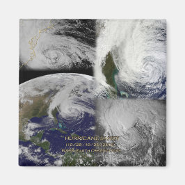 Imán Collage satelital mira el huracán Sandy