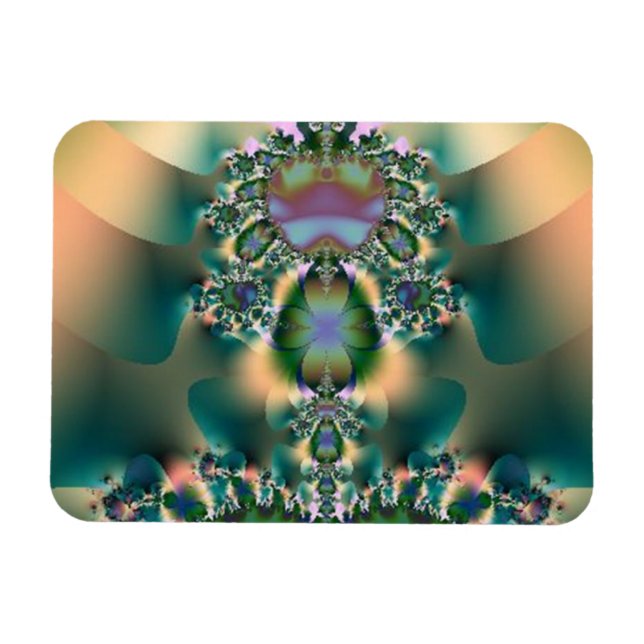 Imán Collar abstracto de cuatro hojas (Horizontal)