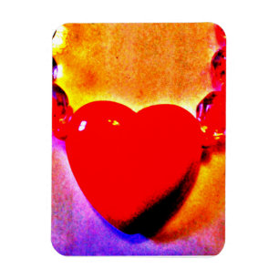 Imán Collar de Corazón Rojo Salva la Fecha