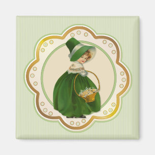 Imán Colleen irlandés y cesta