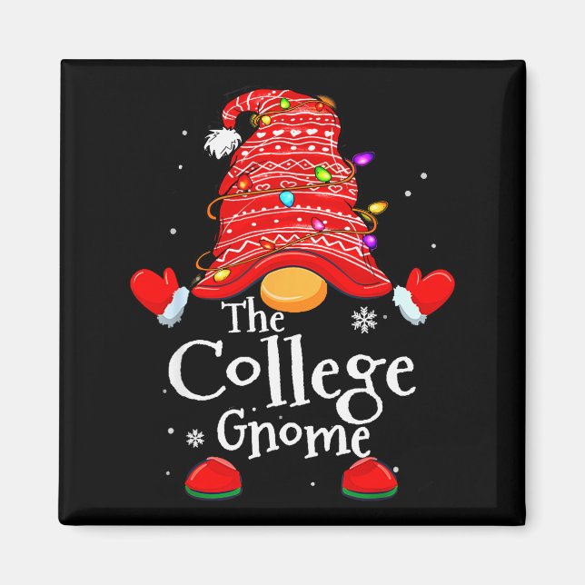 Imán College Gnome - Xmas Family Matching Funny Christm (Frente)