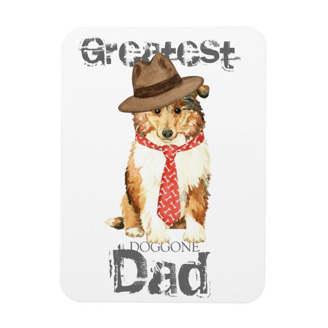 Imán Collie Dad (Vertical)