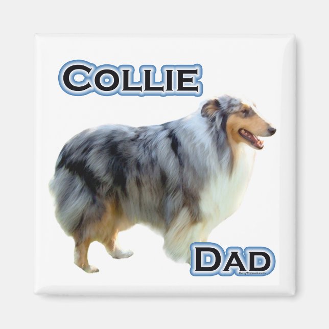 Imán Collie Dad 4 - Magnet (Frente)