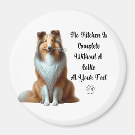 Imán Collie Kitchen Magnet