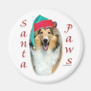 Imán Collie (rudo) Santa Paws